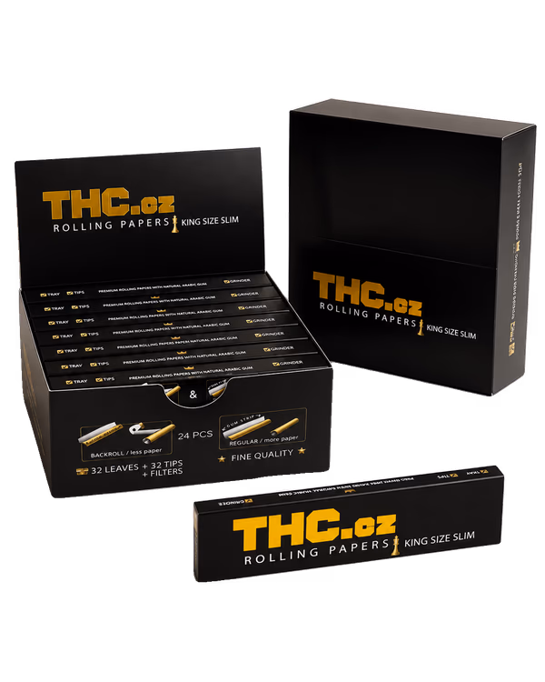 Papírky King Size Slim s filtry THC.cz – 1 sešitek