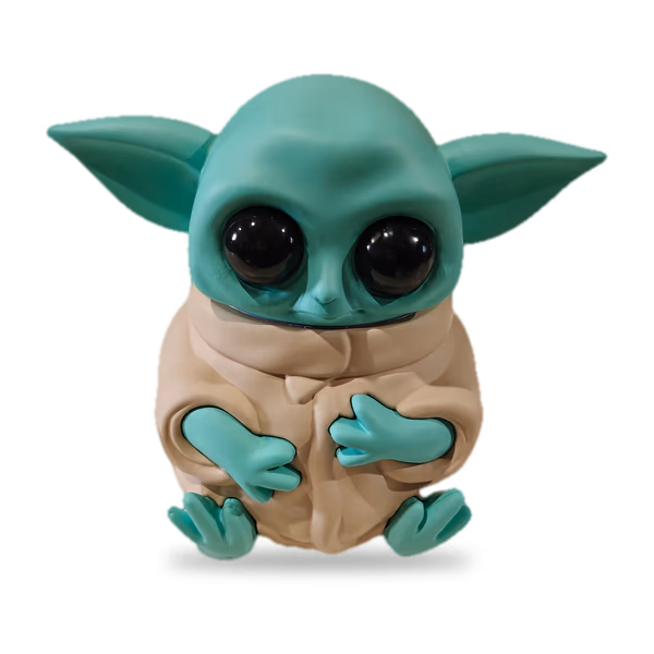 Drtička Baby Yoda v tyrkysově zelené barvě