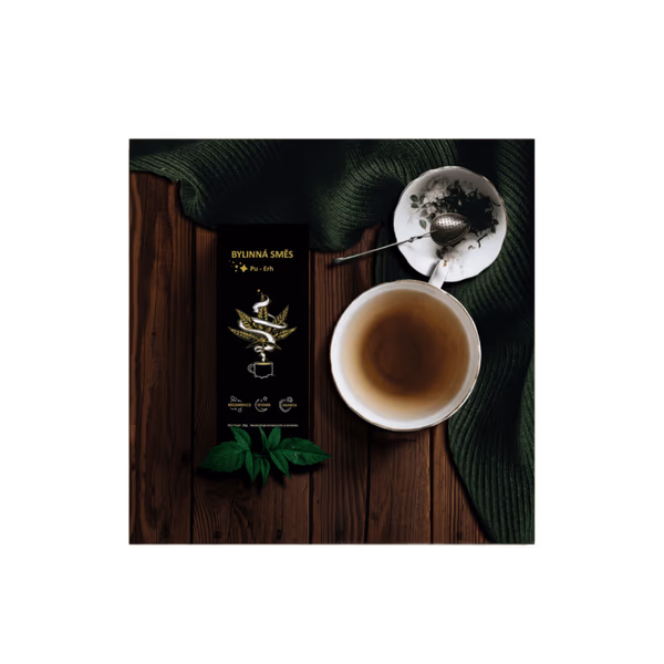 Detoxikační CBD Čaj Pu-Erh s bylinkami