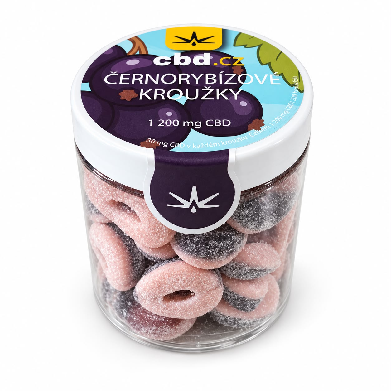 Černorybízové kroužky s CBD – balení 200 g