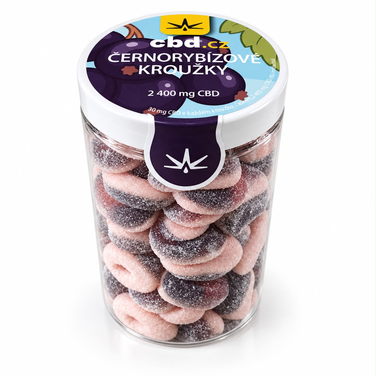Černorybízové kroužky s CBD – balení 400 g