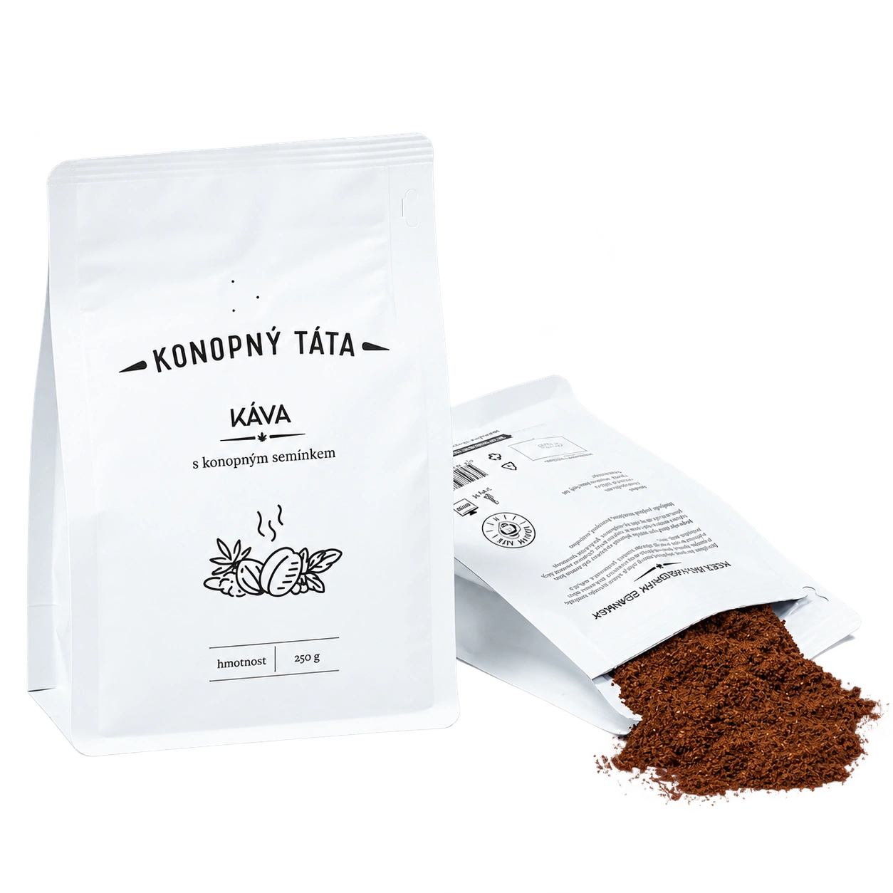Konopný táta – Konopná káva 250 g – produktové balení
