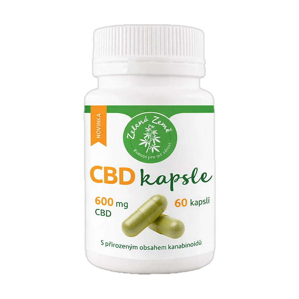 Zelená Země – CBD kapsle 600 mg, 60 ks – dóza