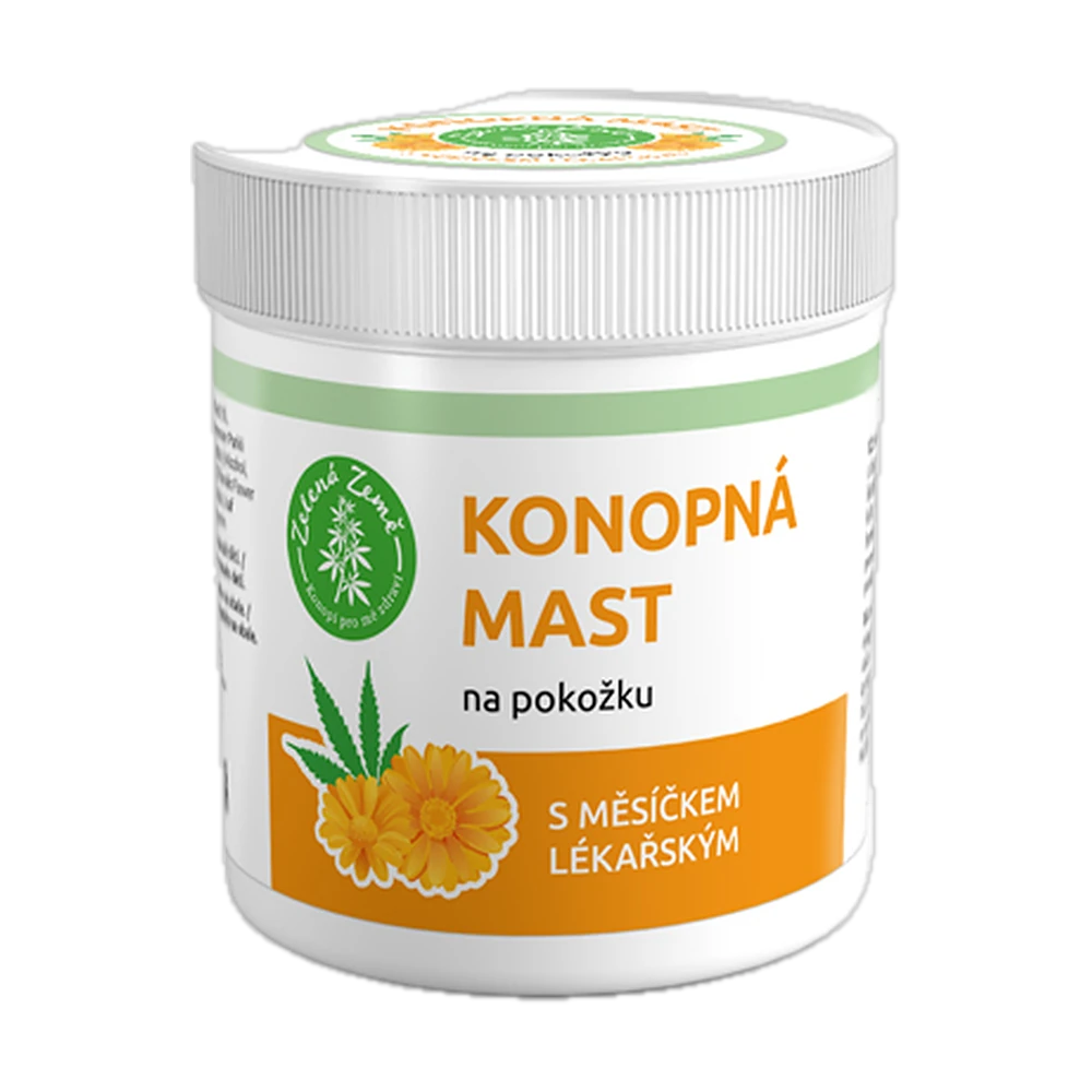 Zelená Země – Konopná mast s měsíčkem 100 ml – kelímek