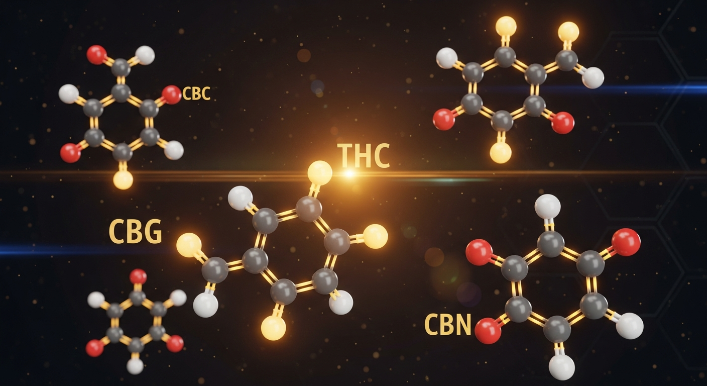 Průvodce kanabinoidy: CBD, THC, CBG, CBN, THCV a další